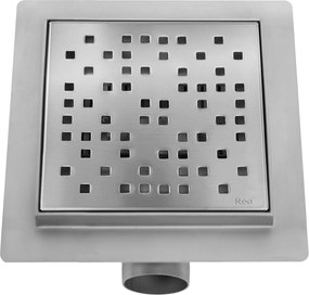 Rea Dots, nerezový odtokový žľab 150x150 mm, oceľová, REA-G6203