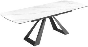 Rozťahovací keramický jedálenský stôl Kody 180-230 cm biely