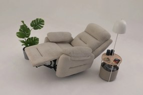 Polohovateľné kreslo Comforto E (krémová). Akcia -18%. Vlastná spoľahlivá doprava až k Vám domov. 1145371