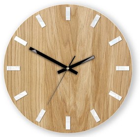 Nástenné hodiny Simple Oak hnedo-čierne