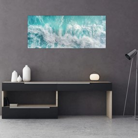 Obraz - Pohľad na vlny oceánu (120x50 cm)