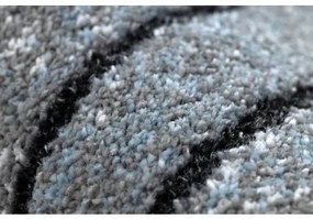 Moderný koberec COZY 8875 Wood, kmeň stromu - Štrukturálny, dve vrstvy rúna sivá / modrá Veľkosť: 140x190 cm