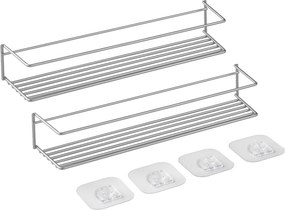 METALTEX Sada 2ks poliček na kořenky se samolepící háčky, UFIX 2, 32 x 8 x 5 cm