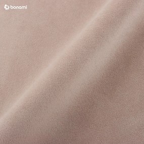 Béžová zamatová rozkladacia rohová pohovka Milo Casa Santo, ľavý roh