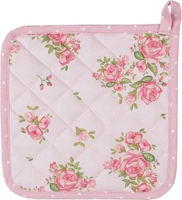 Bavlnená kuchynská chňapka - podložka s kvetmi ruže Sweet Roses - 20 * 20cm