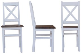Stolička X - provence, STO05: Biela - jelša