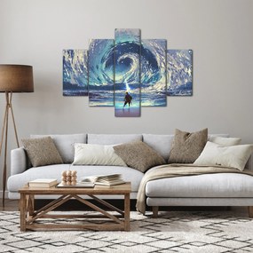 Obraz - Ilustrácia chlapca s kopijou (150x105 cm)
