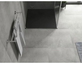 Mexen Hugo, štvorcová sprchová vanička SMC 90 x 90 cm, čierna, čierna krytka, 42709090-B