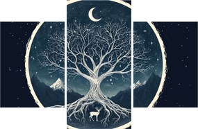 Obraz – Magický strom s jeleňom II. (90x60 cm)