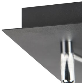 Dizajnové bodové svetlo čierne 2-žiarovkové nastaviteľné - Nox