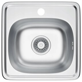 Erga HD, 1-komorový oceľový drez 385x385x160 mm, ERG-MLS-HD3838S