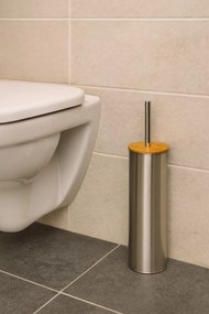 WC kefa Beri, chrómová/s drevenými a chrómovými prvkami