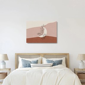 Sklenený obraz - Boho listy N⁰2 (70x50 cm)