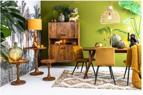 Hnedý jedálenský stôl s doskou z akácie 100x200 cm Quenza – Light &amp; Living