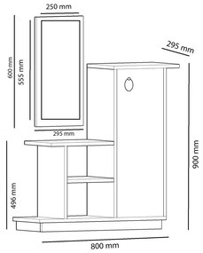 Predsieňová zostava Asia Oak and Anthracite