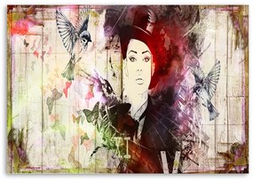 Gario Obraz na plátne Dievča s klobúkom Rozmery: 100 x 70 cm