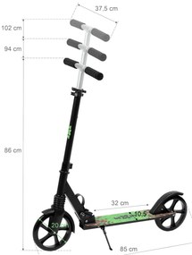 Kidwell Skladacia mestská kolobežka WXM DRIFF, 200 mm, ABEC-7, nosnosť 100 kg