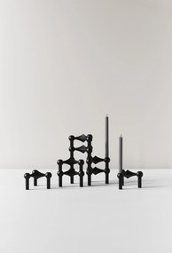 Stoff Nagel Dizajnový svietnik STOFF Nagel Black – sada 3 ks