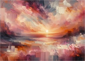 Sklenený obraz - Maľované červánky (70x50 cm)