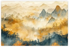 Obraz - Pohorie, akvarel (90x60 cm)