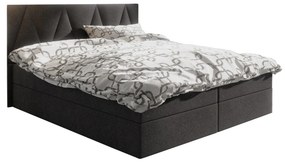 Manželská posteľ Boxspring 140 cm Fade 3 (čierna) (s matracom a úložným priestorom). Akcia -20%. Vlastná spoľahlivá doprava až k Vám domov. 1046505