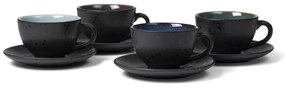 Čierne/tmavomodré keramické šálky v súprave 4 ks 240 ml Gastro Black/Mix – Bitz