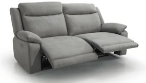 Kožená pohovka CONTINENTAL s elektrickou funkciou relax 3P, elektrické, čierna (nero 308)