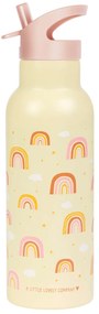 A Little Lovely Company - antikorová fľaša na pitie, 500 ml - dúha