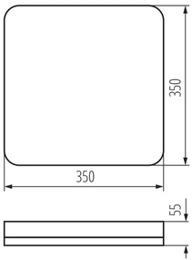 Kanlux 37297- LED Technické stropné svietidlo IPER LED/35W/230V IK10 IP65 hranatý biela