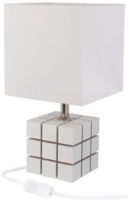 HELLUX Stolná lampa RUBI E27 biela / biele tienidlo 4113409