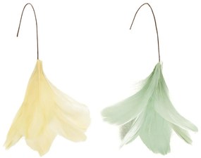 Závesné perie na drôtiku FEATHER DECOR - viac farieb