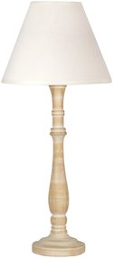 CLX Vintage stolná lampička TRIESTE, 1xE27, 60W, biela