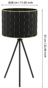 Eglo 99526 - Stolná lampa MARASALES 1xE27/40W/230V