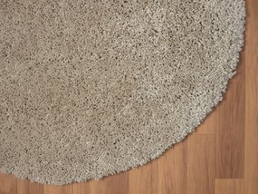 My Flair, Kusový koberec My Shaggy beige kruh, 100x100 (priemer) kruh, béžová, chodba / predsieň