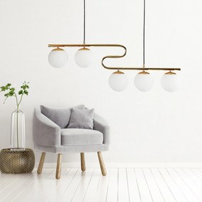 Toolight Toolight, stropné svietidlo 5xE27 APP1599-5CP, zlatá lesklá, OSW-04126