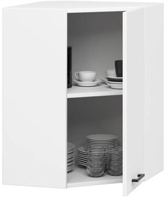 Rohová horná kuchynská skrinka OLIWIA W60/60 V 720 biela