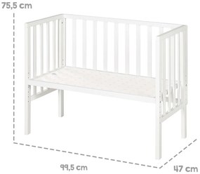 Biela postieľka 90x45 cm – Roba