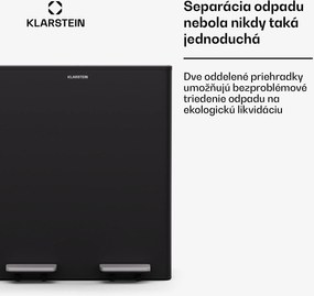 Klarstein EcoVista, odpadkový kôš s kompostérom, 40 l + 3 l/kôš + kompostér, Soft-Close