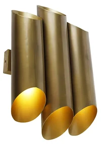 Priemyselná nástenná lampa mosadz 6-žiarovková - Whistle