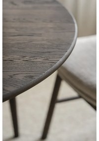 Tmavohnedý okrúhly rozkladací jedálenský stôl z dubového dreva ø 120 cm Tyler – Rowico