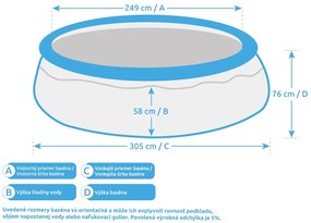 Marimex TAMPA 3,05 x 0,76 m s kartušovou filtráciou