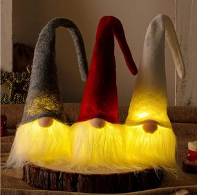 Vianočný škriatok LED YX039 - sivý