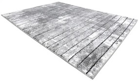 Moderný koberec COZY 8654 Raft, Pásy - Štrukturálny,  dve vrstvy  rúna sivý