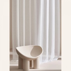 Biela záclona Sensia so zavesením na priechodky 300 x 250 cm