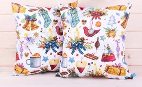 Vianočná obliečka na vankúš 40x40 cm Christmas Toy – 100 % bavlna