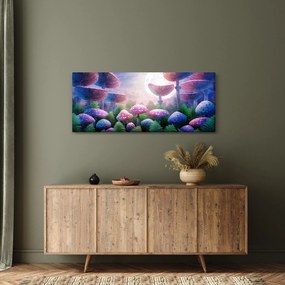 Obraz - Huby pri splne, grafika (120x50 cm)