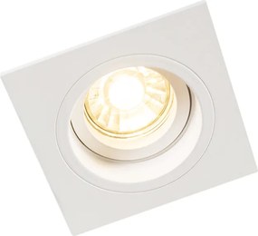 Inteligentné zapustené bodové svietidlo biele štvorcové vrátane WiFi GU10 - Chuck