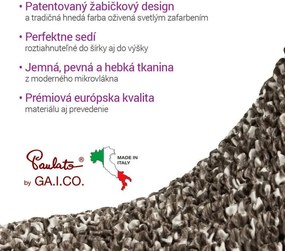Bielastické poťahy GLORIA hnedá trojkreslo (š. 170 - 220 cm)