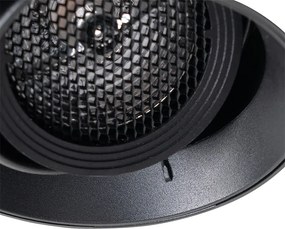 Moderné zapustené bodové svetlo čierne GU10 AR70 okrúhle bez rámu - Oneon Honey