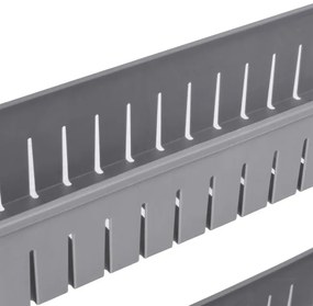 Pojazdný regál LEIRA 3 police sivý